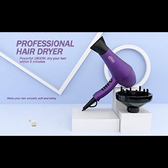 JINRI 1875W Professional Lightweight Salon Negative Ions Far Infrared Hair Dryer - Picture 6 of 7